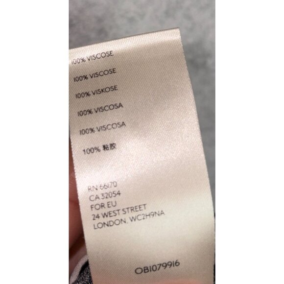 Free People Kaftan Striped Floral Bell Sleeve Tunic Top M Black Blue - Picture 7 of 9